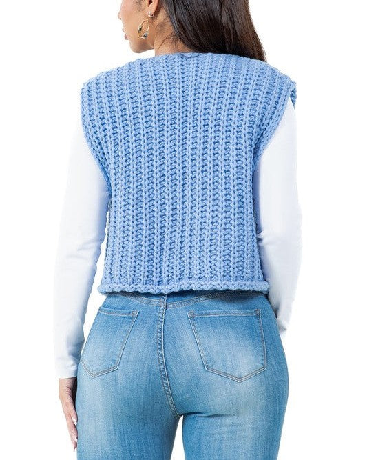 Women's Crochet Knit Sweater Vest