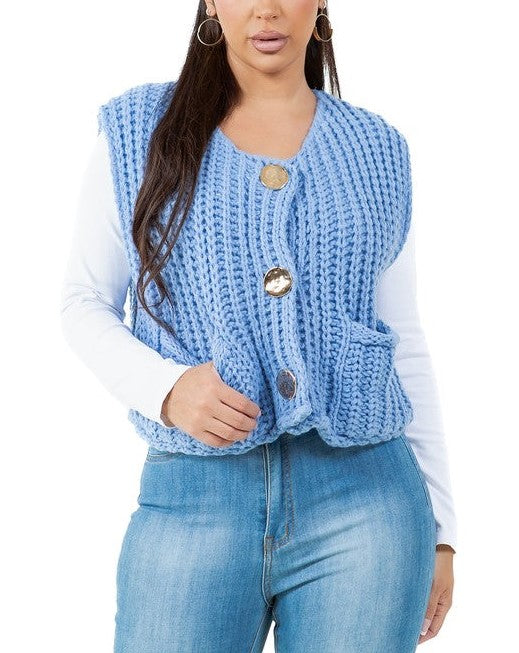 Women's Crochet Knit Sweater Vest