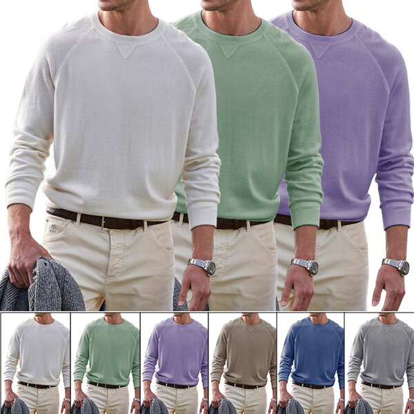 Men's Cotton Casual Crew Neck Tops