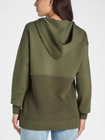 Women's Casual Mix Media Hoodie
