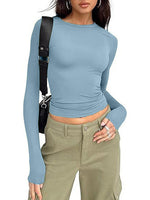 Women's Crewneck Double Lined Basic Tees (Buy 3 Free Shipping)