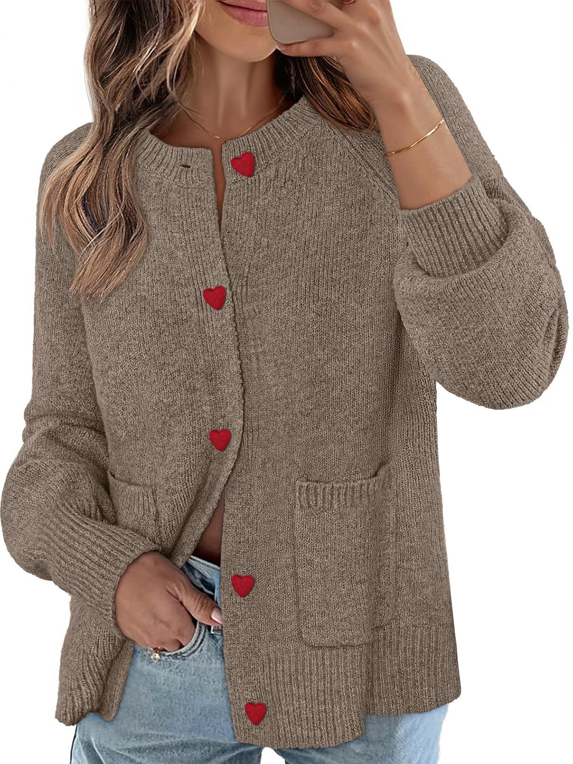 Women's Chunky Knit Button Up Cardigan Sweaters