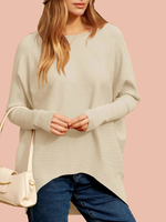 Women's Dolman Sleeve Knitted Pullover Sweater