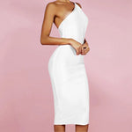 Women's One Shoulder Bandage MidiDress