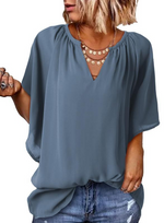 Women's Lightweight V Neck Flowy Blouse