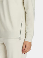 Women's Quarter Zip Side Slit Zipper Pullover