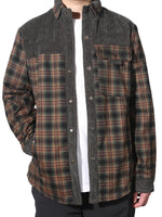 Men's Warm Plaid Fleece-Lined Outdoor Jacket