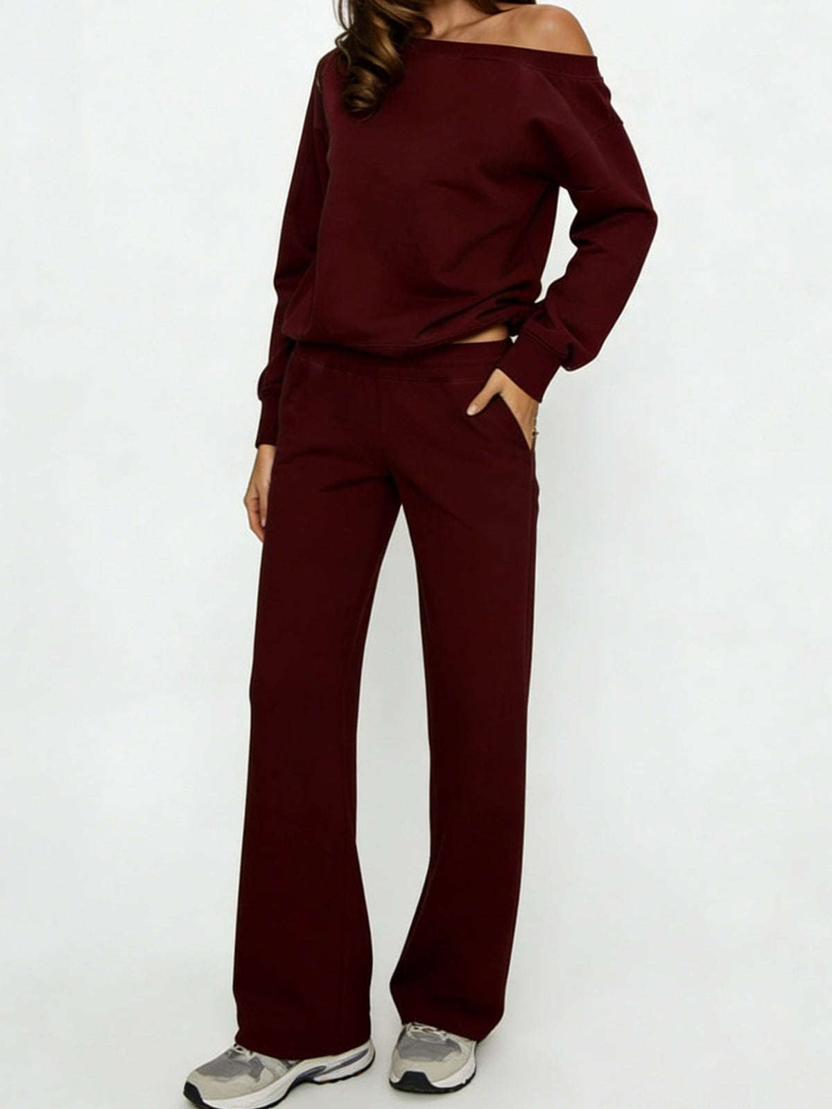 Women's Casual Off-Shoulder Co-ord Set
