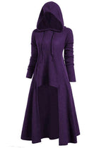 Hooded High Low Drop Shoulder Longline Sweater