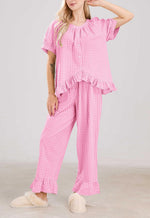 Women's2 Piece Gingham Pajama Set