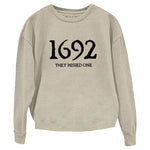 ¡±1692 They Missed One¡± Printed Round Neck Long Sleeve Sweatshirt