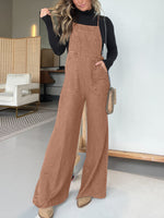 Women's Denim Wide Leg Overalls Jumpsuits