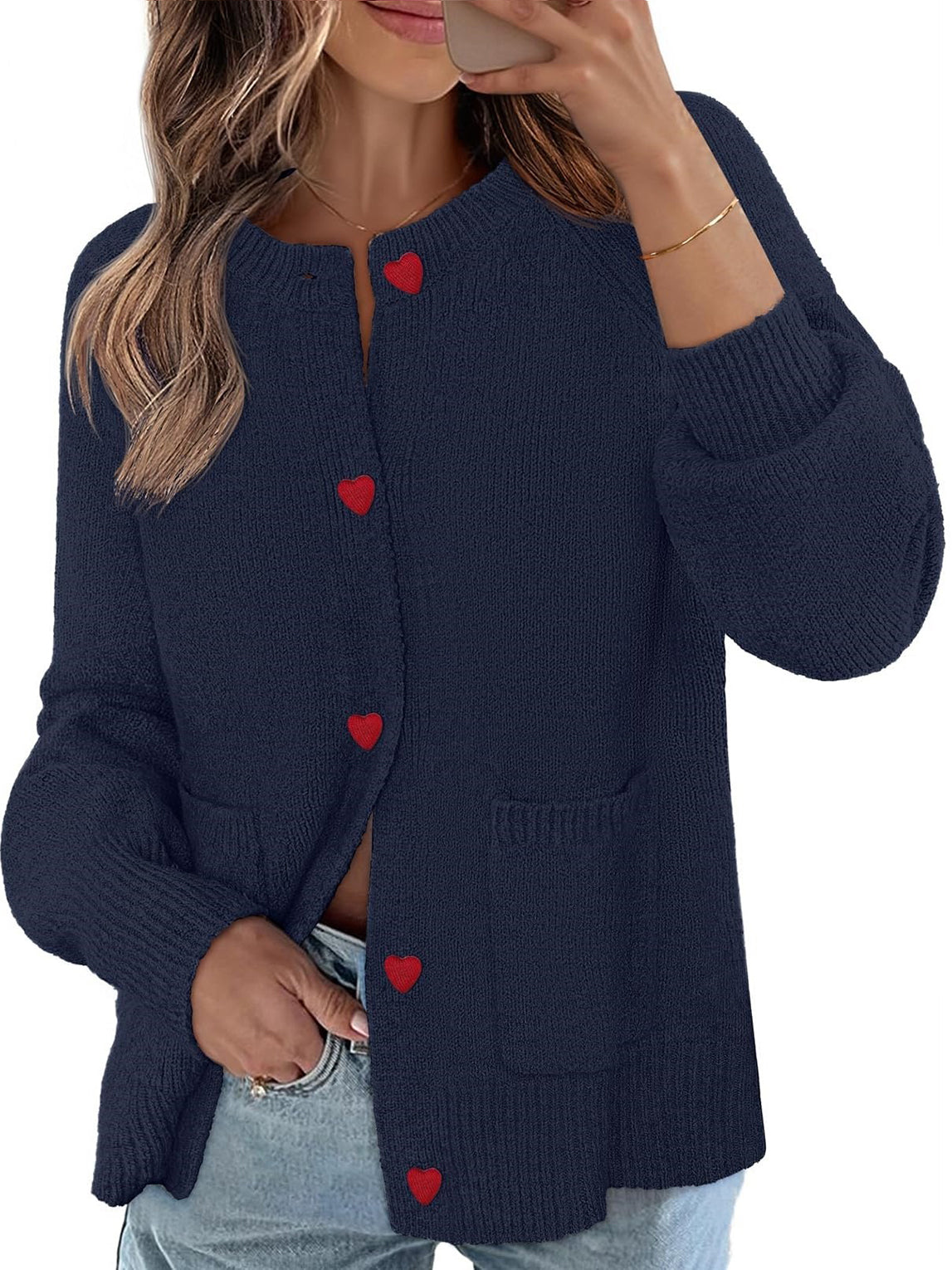 Women's Chunky Knit Button Up Cardigan Sweaters