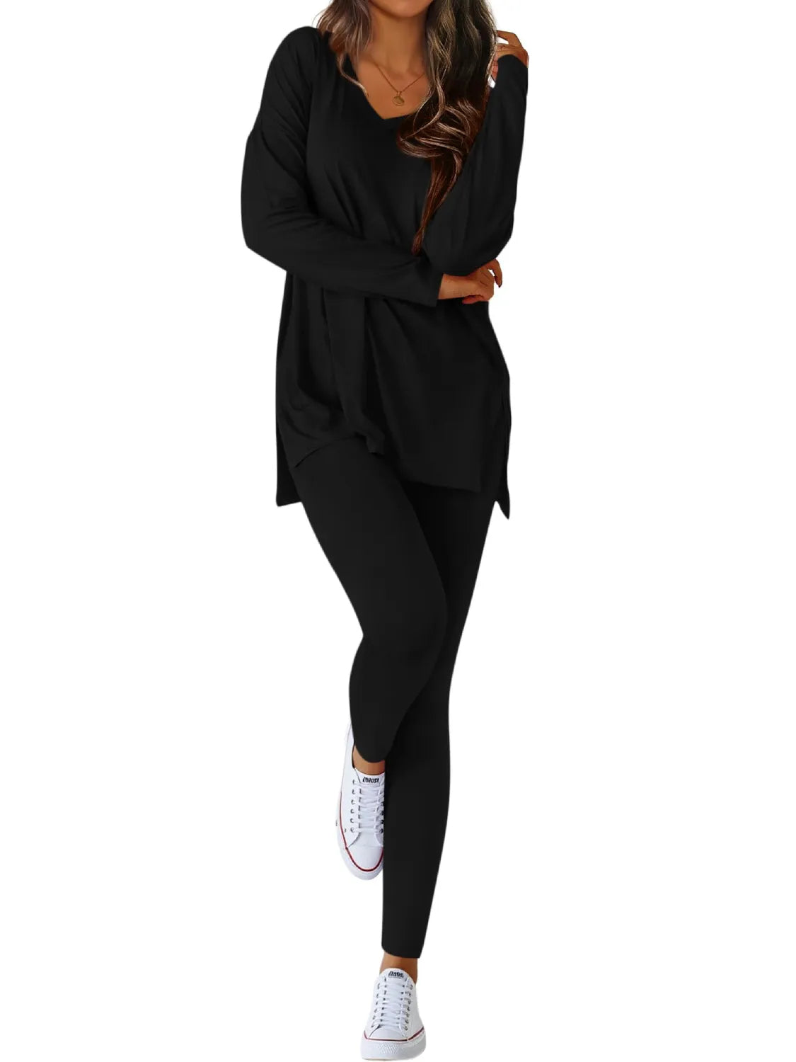 Women's Casual V-neck Oversized Matching Set