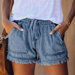 Women's Casual Denim Shorts with Pockets