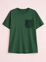 Women's Lace Pocket Versatile T-Shirt
