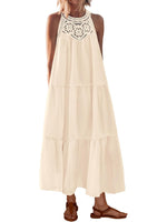 2026 Women's Boho Sleeveless Hollow Out Maxi Dress