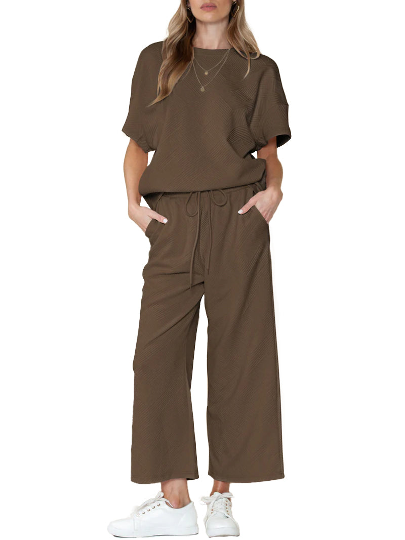Women's Textured Luxury Lounge Set