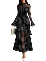Valentine's Sheer Leopard Maxi Dress