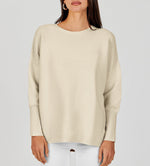 Women's Long Batwing Sleeve Ribbed Knit Sweater