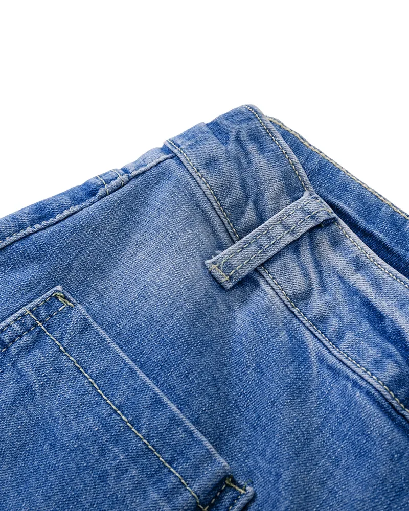 Women's Button Fly Booty Shaping High Waist Flare Jeans