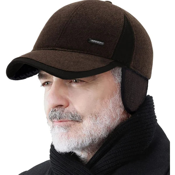 Men's Winter Baseball Cap - With Ear Muffs