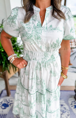 Women's Charming Toile Maxi Dress