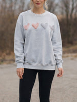 Women's Neutral Heart Print Sweatshirt