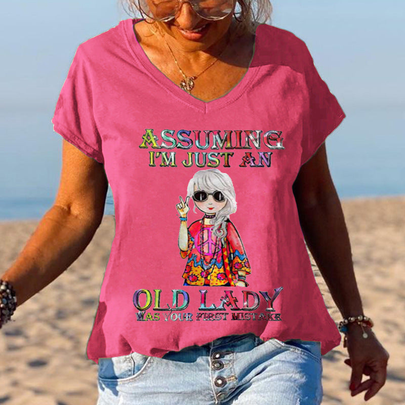 Summer New Girls English Print T-shirt