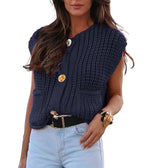 Women's Crochet Knit Sweater Vest