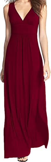 Sleeveless Deep V Neck Loose Casual Dress