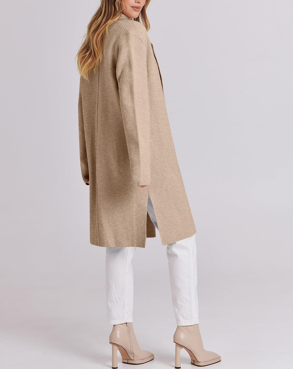 Women's Casual Side Slit Knit Cardigan