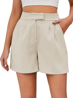 Women's Summer Casual Side Pockets High Waist Shorts