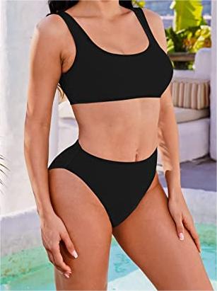 Women's 3 Pieces Crop Top High Waisted Bikini