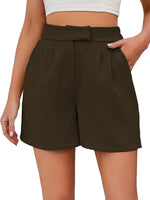 Women's Summer Casual Side Pockets High Waist Shorts
