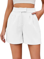 Women's Summer Casual Side Pockets High Waist Shorts