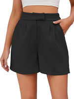 Women's Summer Casual Side Pockets High Waist Shorts