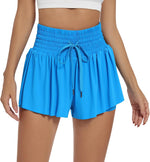 Women's High Waist Drawstring Flowy Athletic Shorts