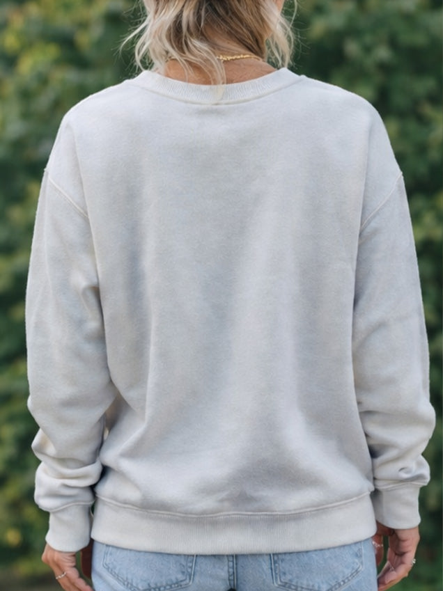 Women's Neutral Heart Print Sweatshirt