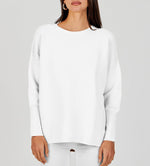 Women's Long Batwing Sleeve Ribbed Knit Sweater