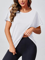 Women's Open Back Workout Casual Athlete T-Shirts