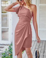 One Shoulder Cocktail Dress