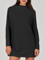 Women's Mock Neck Slouchy Knit Tunic Sweaters