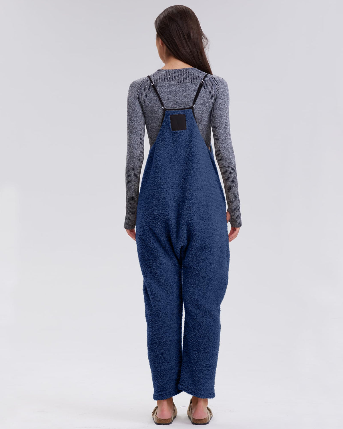 Women's Adjustable Strap Fleece Jumpsuit