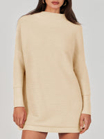 Women's Mock Neck Slouchy Knit Tunic Sweaters