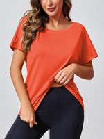 Women's Open Back Workout Casual Athlete T-Shirts