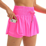 Women's High Waist Drawstring Flowy Athletic Shorts