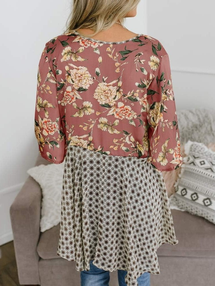 Summer Floral Kimono Ruffle Sleeve Tie Cardigans