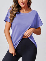 Women's Open Back Workout Casual Athlete T-Shirts