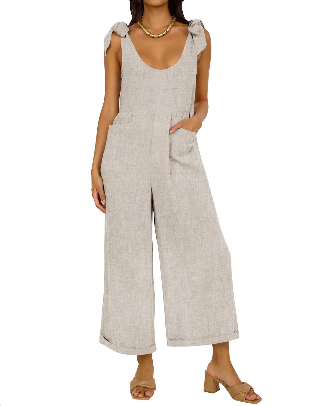 Women's Wide LegJumpsuits with Pockets